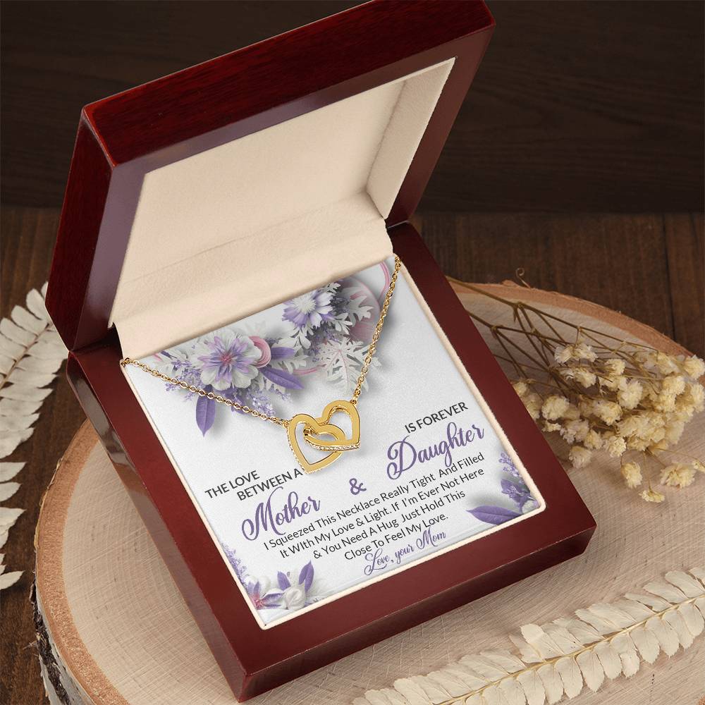 To My Daughter From Mother Interlocking Hearts Necklace Mother To Daughter Gift Birthday Gift To Daughter From Mother Daughter Necklace