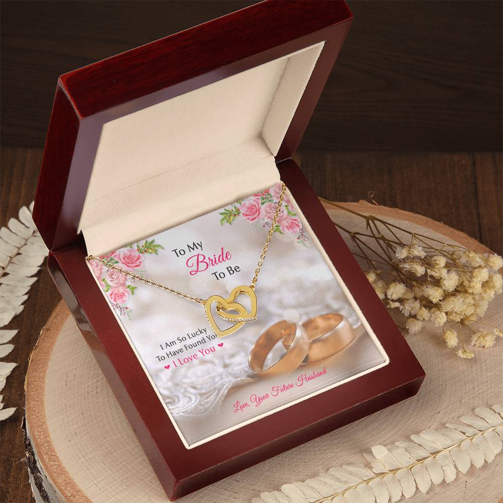To My Bride To Be . Interlocking Hearts Gold Rings Design Interlocking Hearts Necklace