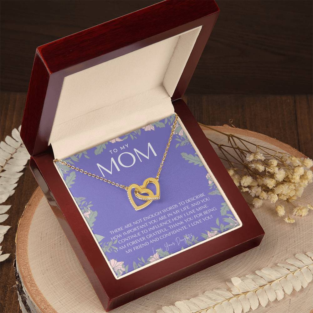 To My Mom Necklace Mom Gift Mother’S Day Gift Birthday Gift For Mom Gift From Daughter For Mom Necklace For Mom Gift For Mom Interlocking Hearts Necklace