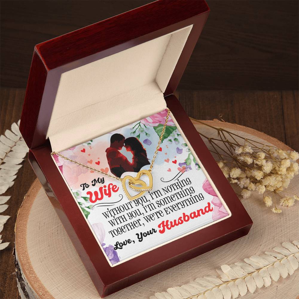 Gift For Wife - Interlocking Heart Necklace Interlocking Hearts Necklace