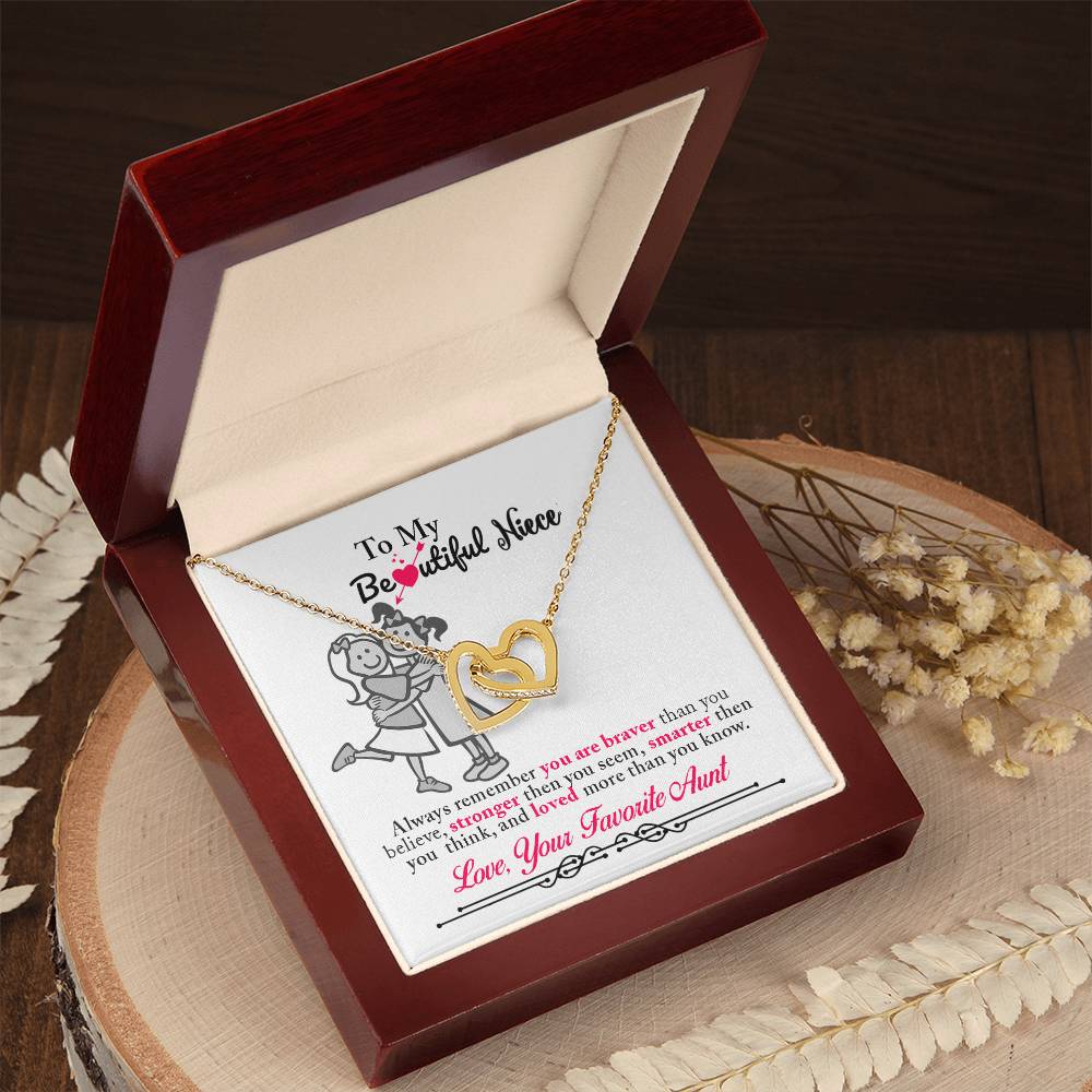 To My Aunt Necklace Aunt Necklace Aunt Jewelry Aunt Appreciation Gift For Aunt Auntie Gift Aunt Birthday Gift Interlocking Hearts Necklace