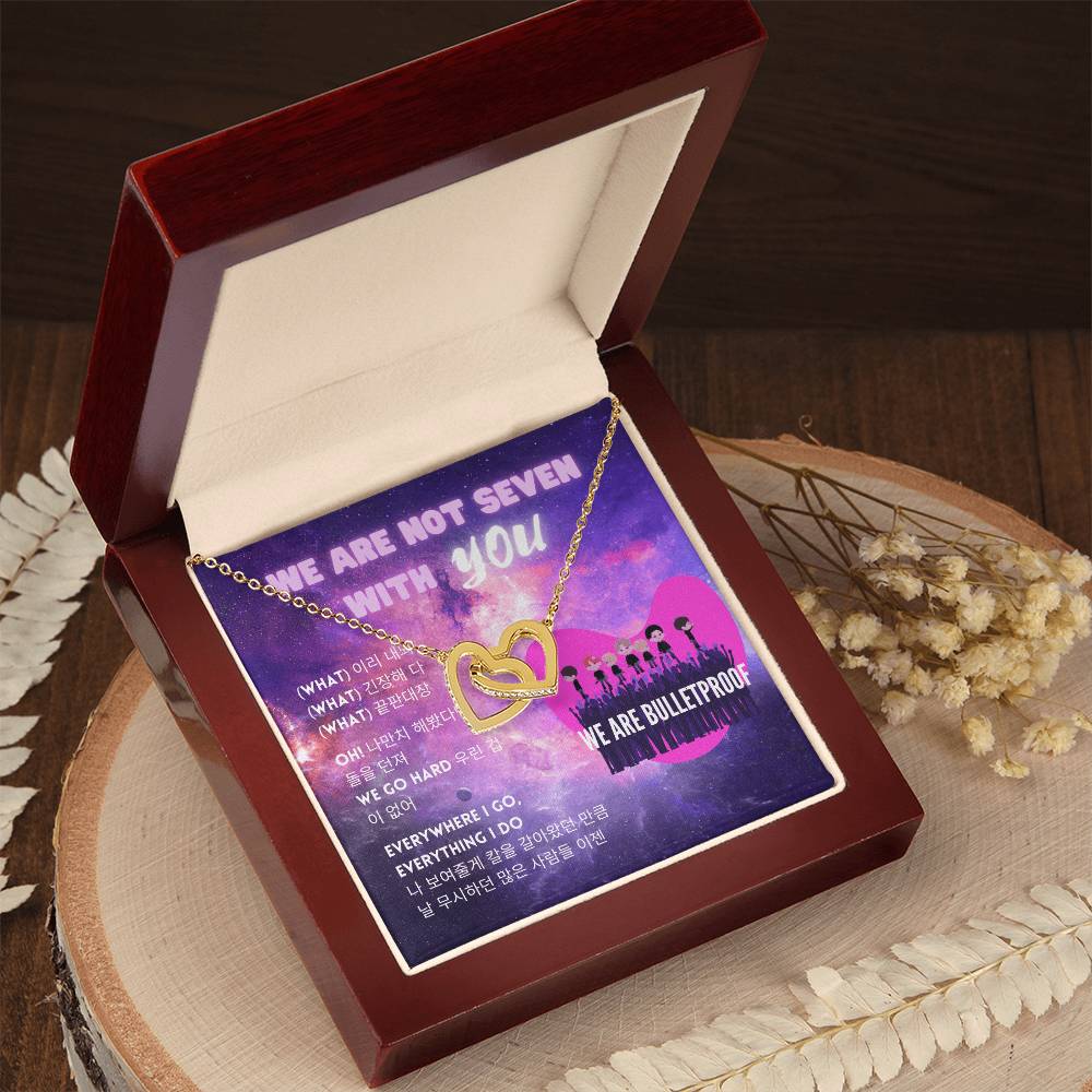 A.R.M.Y. Fan Necklace Christmas Gift Interlocking Hearts Necklace