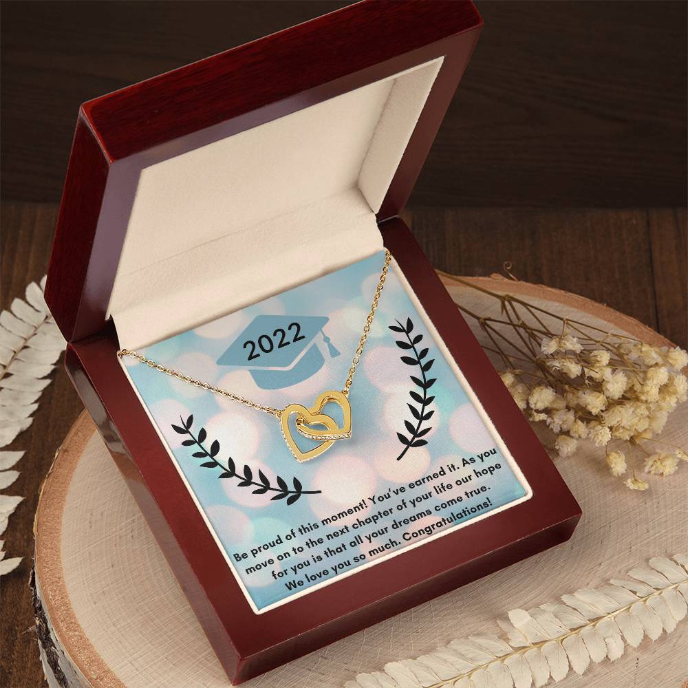 Graduation Interlocking Hearts Necklace