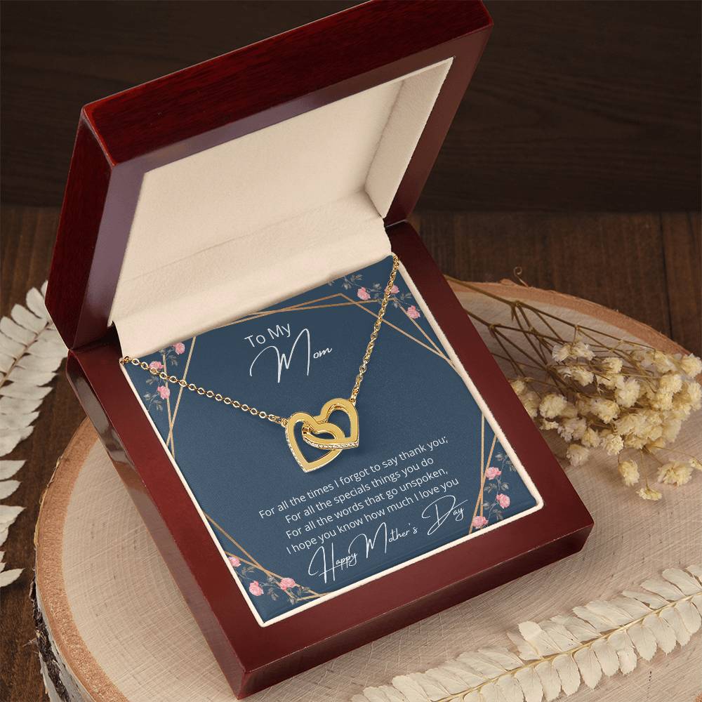 All The Times I Forgot To Say Thank You - Interlocking Hearts Necklace