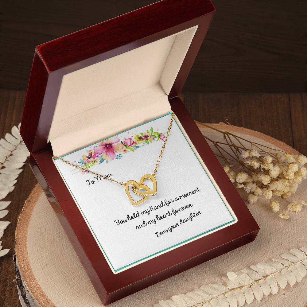 Hand-N-Heart Two Hearts Necklace Interlocking Hearts Necklace