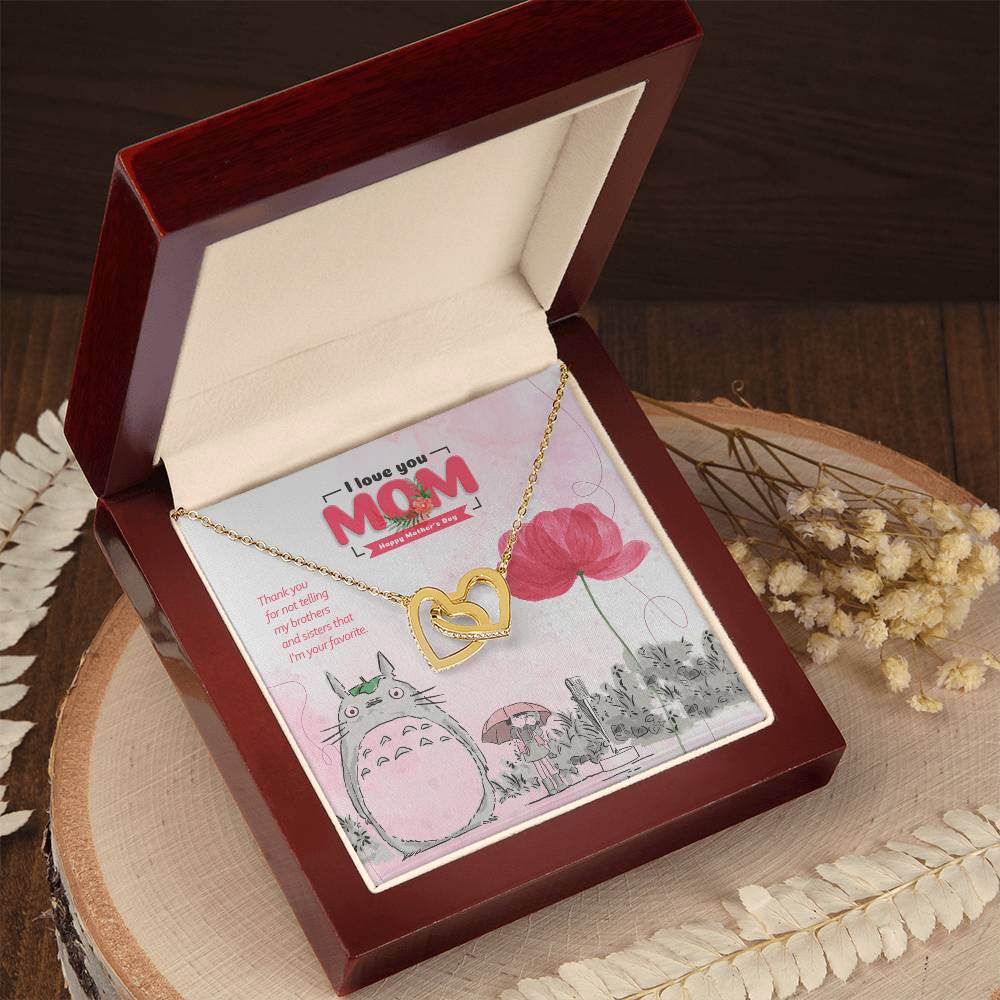 I Love You Mom Interlocked Hearts Necklace Tm2V9 Interlocking Hearts Necklace