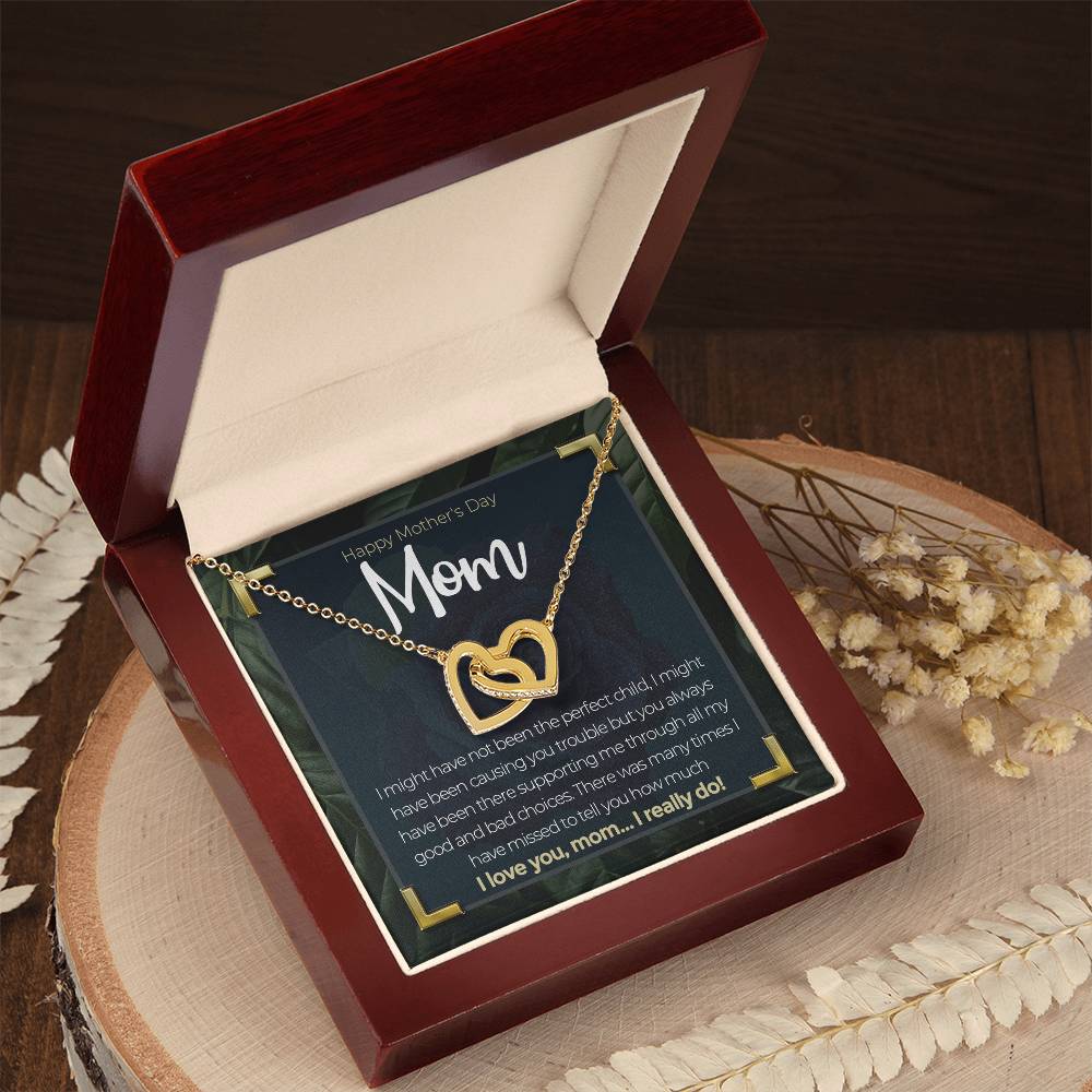 Happy Mother'S Day - Interlocking Hearts Necklace