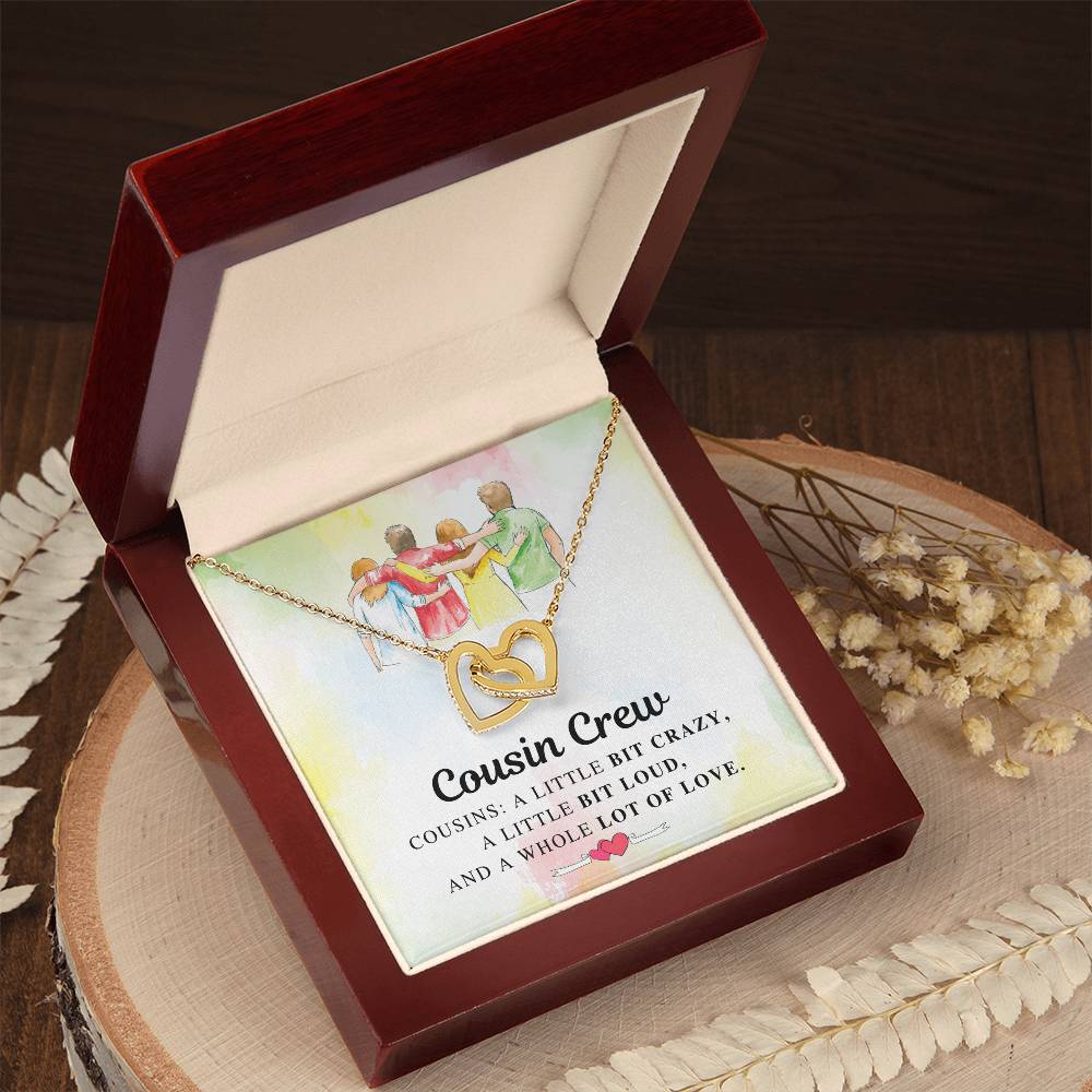 Cousin Crew Gift Interlocking Heart Necklace Gift To Cousins Best Friend Gifts Family Friend Gifts Interlocking Hearts Necklace