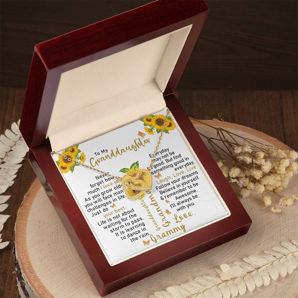 Gift For Granddaughter - Interlocked Hearts Necklace Interlocking Hearts Necklace
