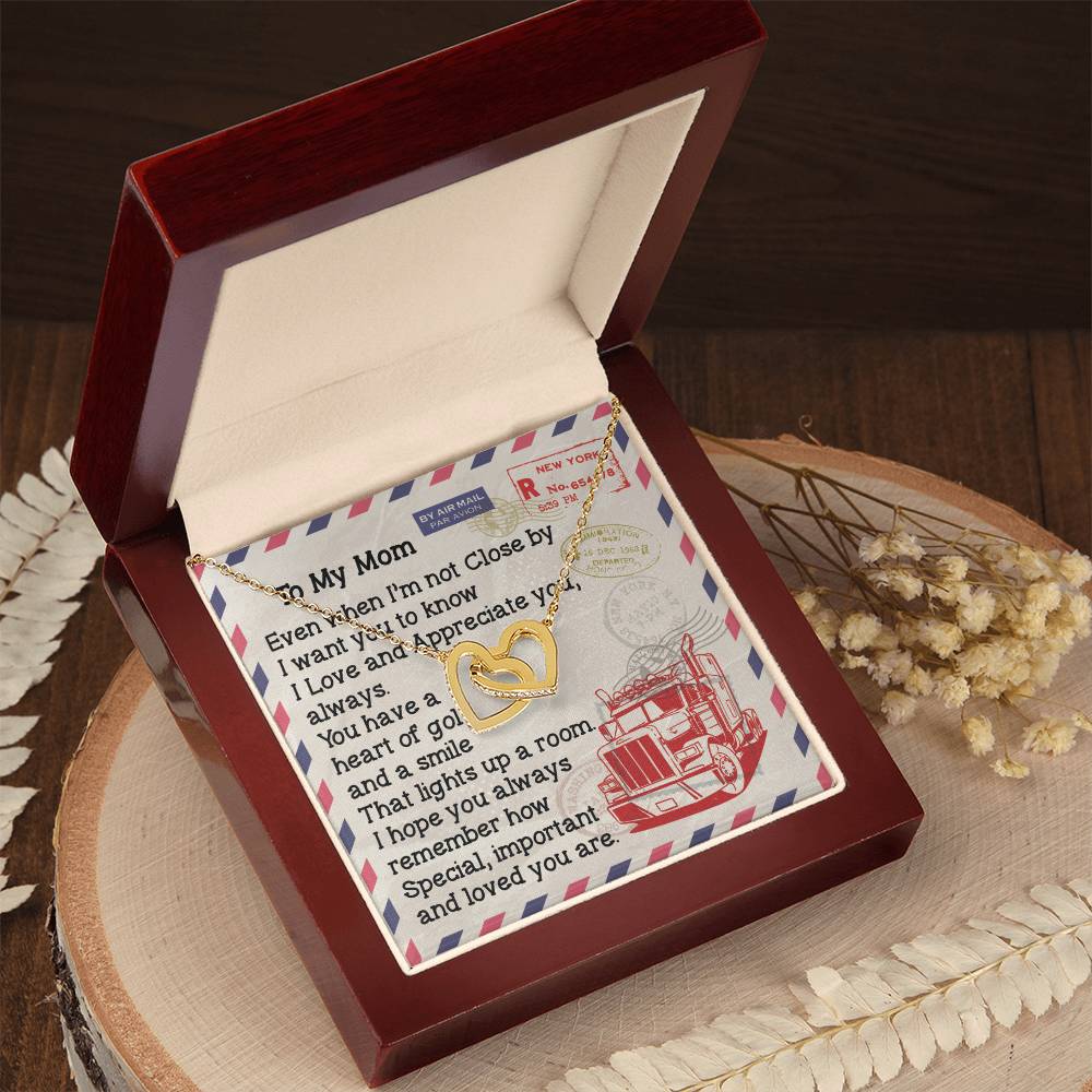 Trucker'S Mom - Interlocking Heart Necklace Interlocking Hearts Necklace