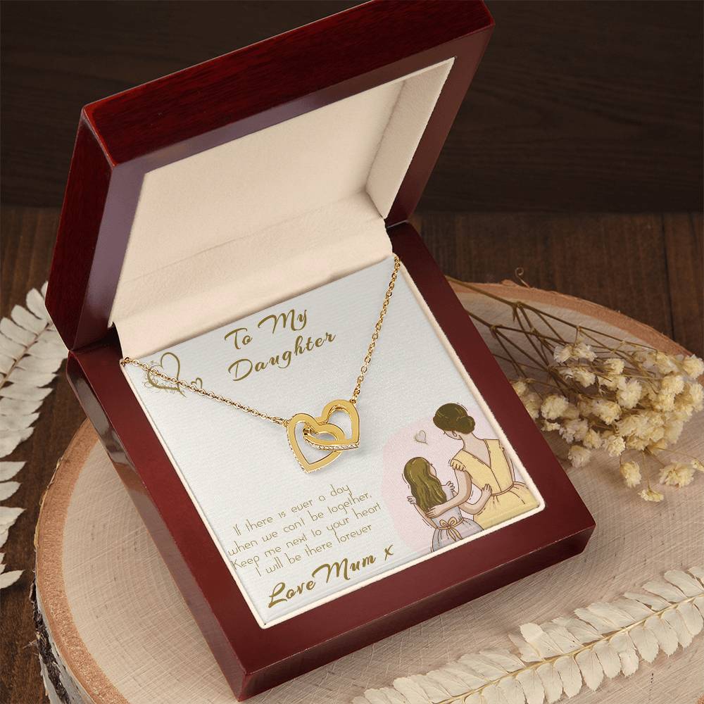 2 Hearts For My Daughter Interlocking Hearts Necklace