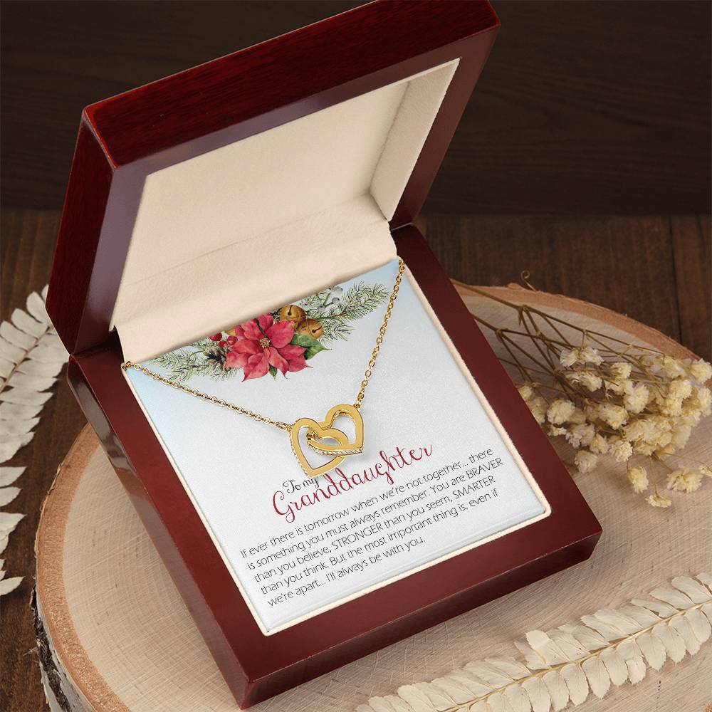 To My Granddaughter Interlocking Hearts Necklace