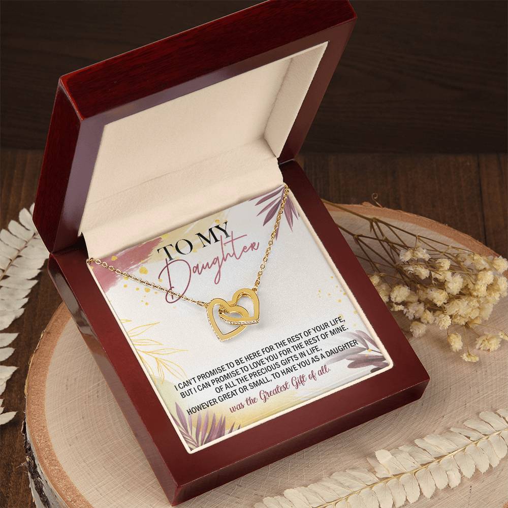 To My Daughter - Interlocking Hearts Necklace - D05
