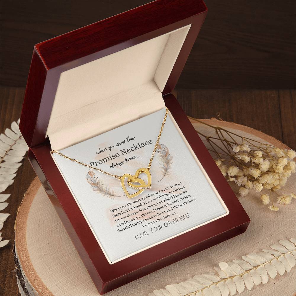 To My Beloved Promise Necklace Interlocking Hearts Necklace