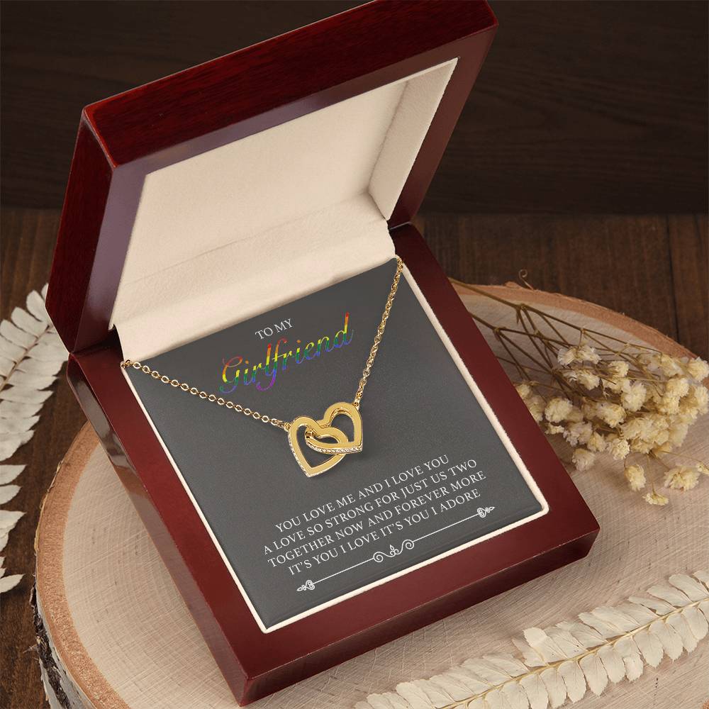You Love Me And I Love You Interlocking Hearts Necklace