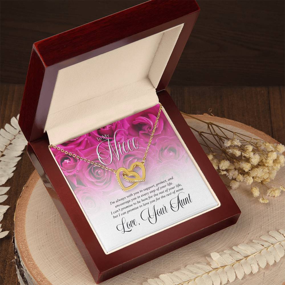 From Your Aunt-Promise To Love You Interlocking Bracelet Interlocking Hearts Necklace