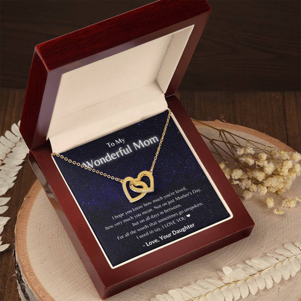 My Wonderful Mom - Necklace Interlocking Hearts Necklace