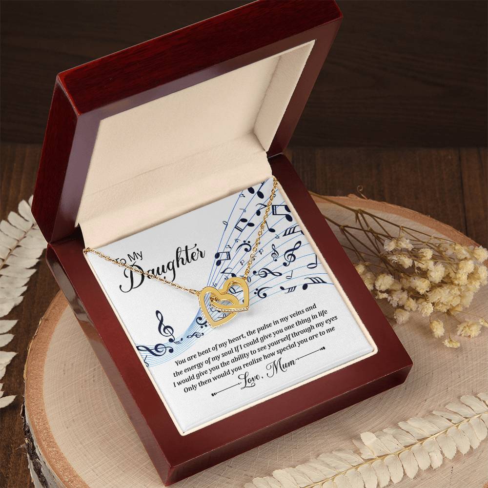 You Still Make My Heart Race Gift Necklace For Daughter Interlocking Hearts Necklace