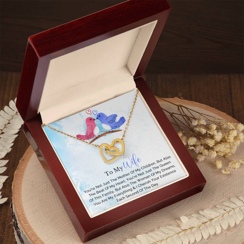 Husband To Wife Necklace Interlocking Hearts Necklace