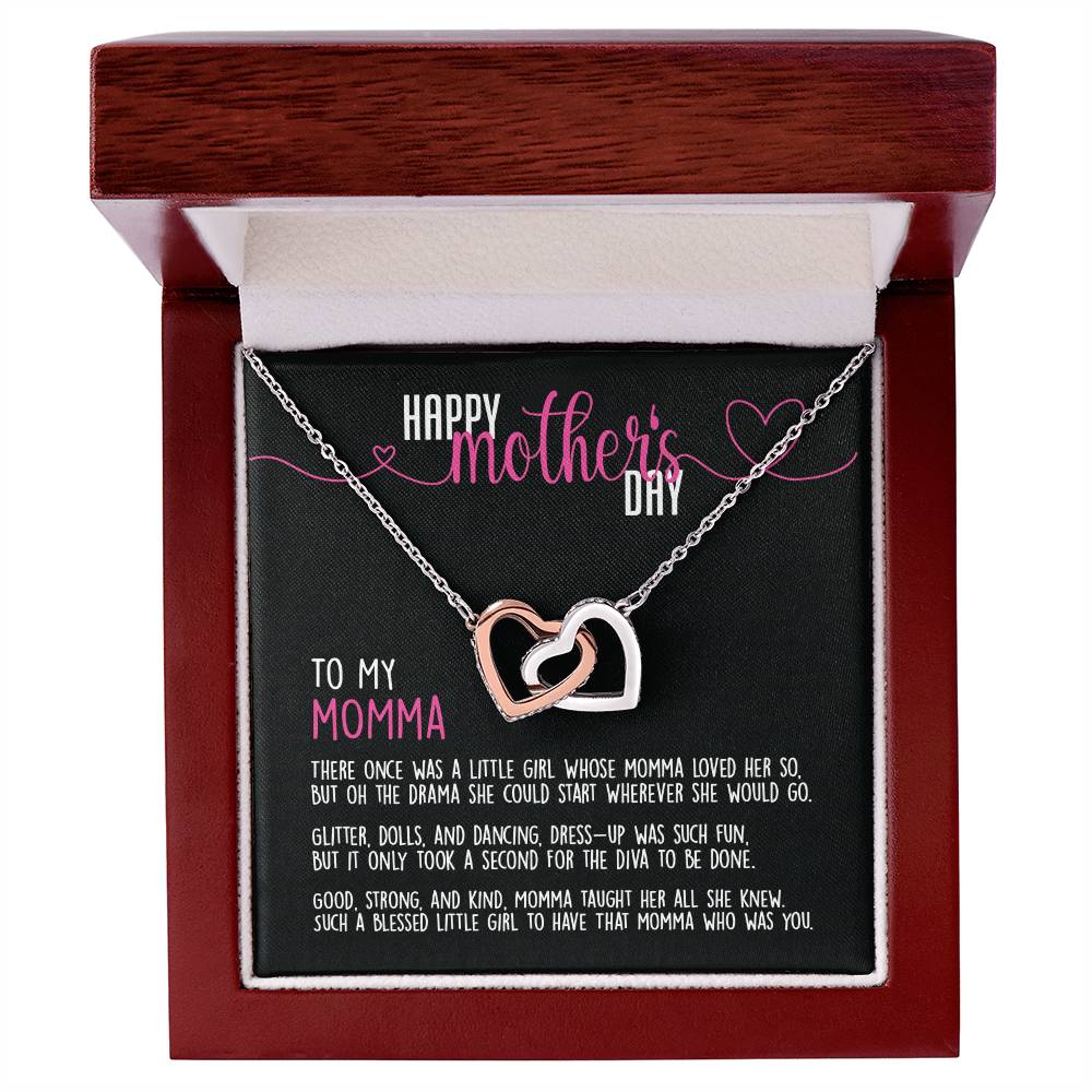 Happy Mother'S Day To My Momma - Necklace Interlocking Hearts Necklace