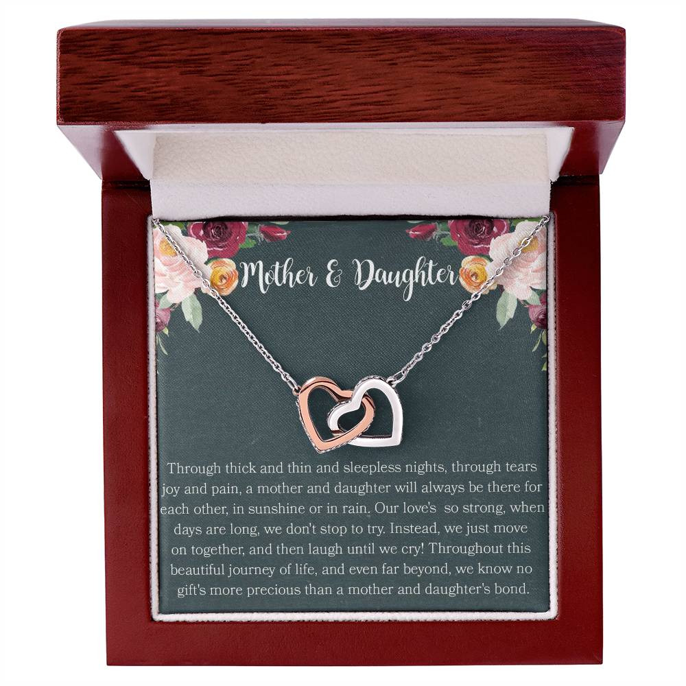 Mother & Daughter Necklace Interlocking Hearts Necklace