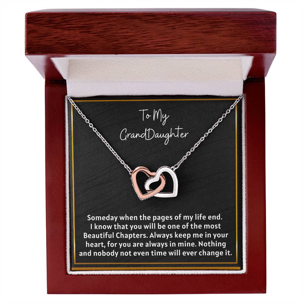 Grand Daughter - Inetrlocking Heart Interlocking Hearts Necklace