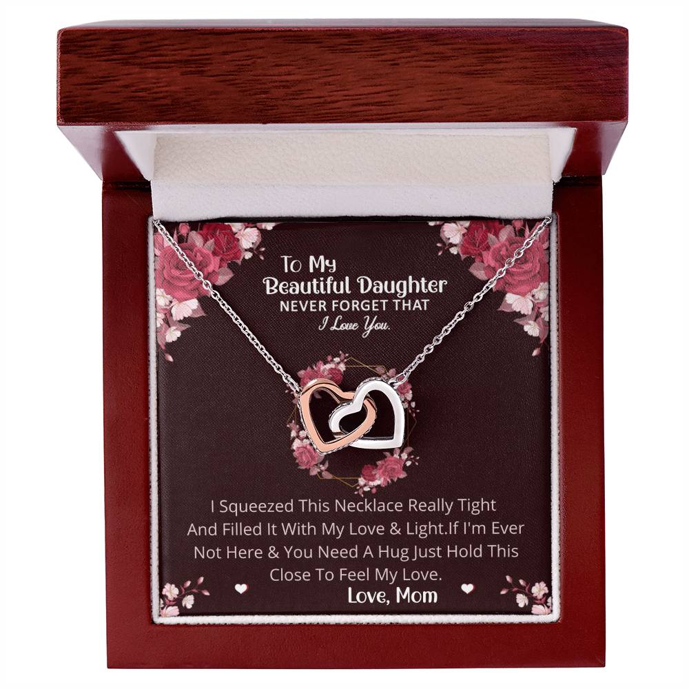Gift For Daughter From Mom Birthday Gift For Daughterinterlocking Hearts Necklace
