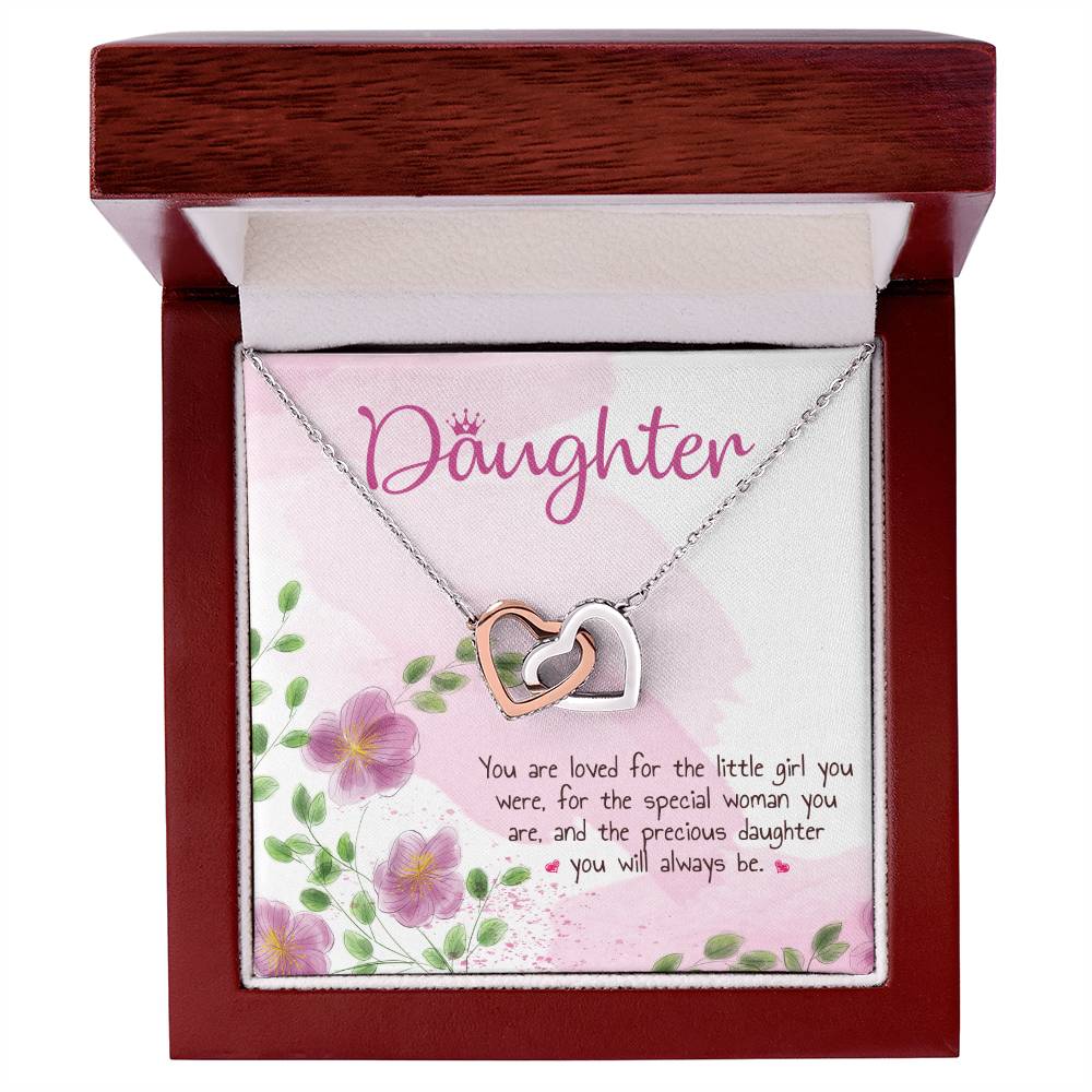 My Precious Daughter Hearts Necklace Interlocking Hearts Necklace
