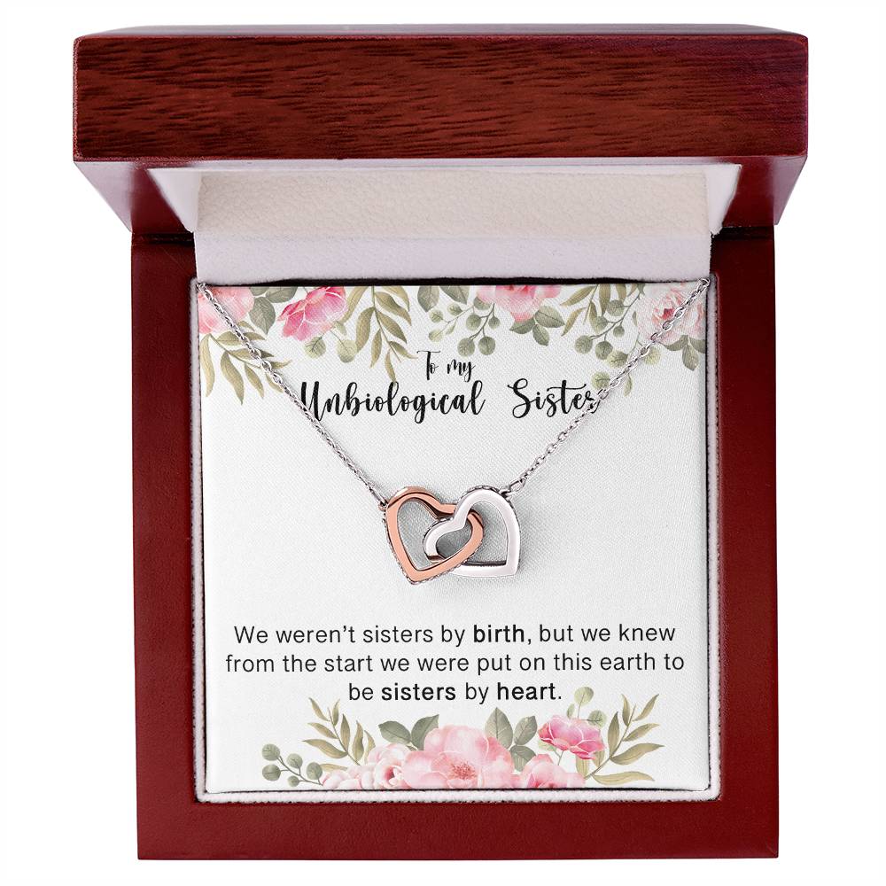 We Are Sisters By Heart Interlocking Hearts Necklace