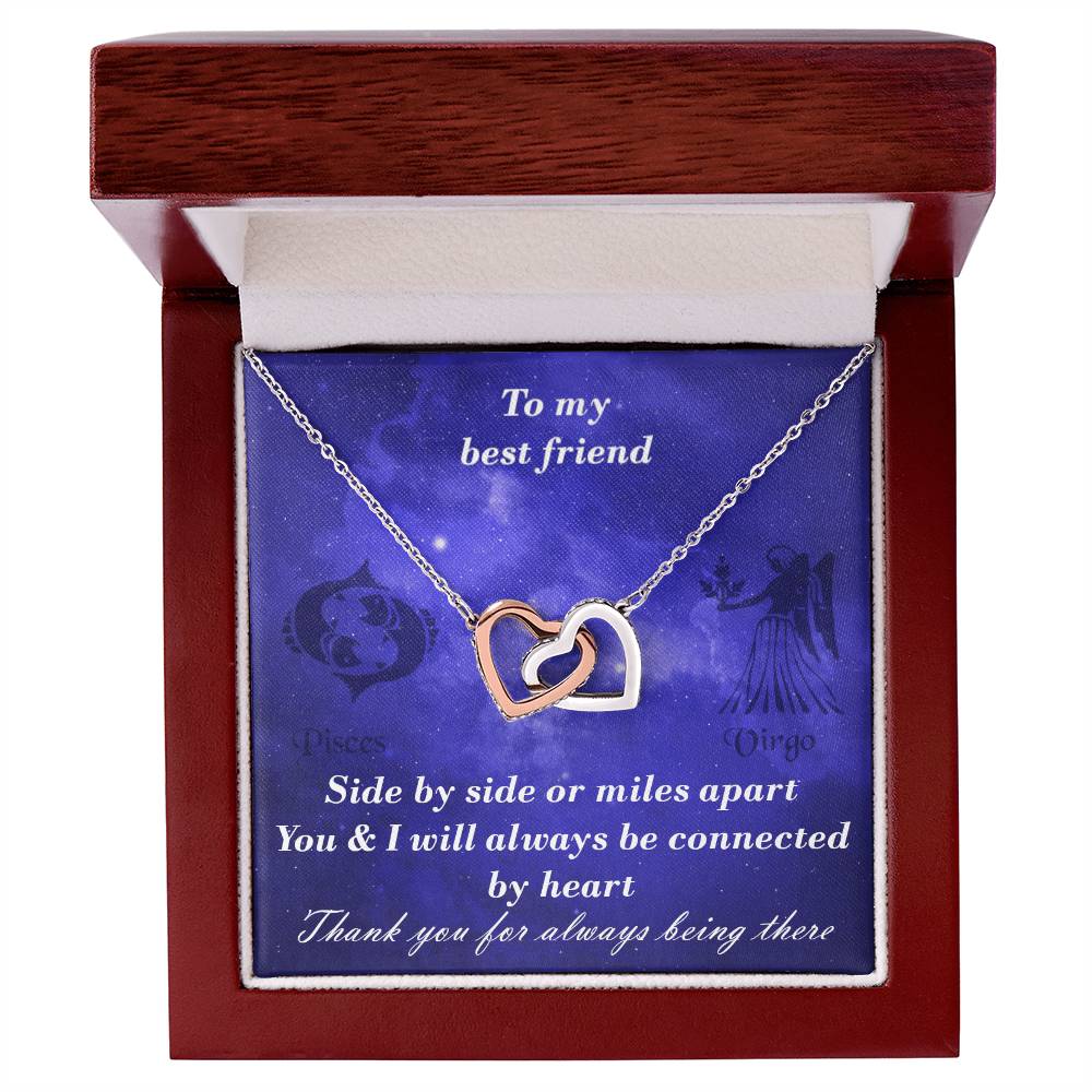 Pisces To Virgo Best Friend Interlocked Hearts Necklace Interlocking Hearts Necklace