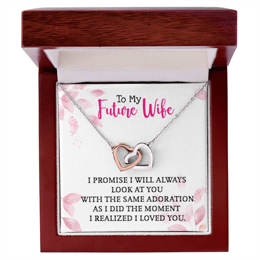 Gift For Future Wife - Interlocking Heart Necklace Interlocking Hearts Necklace