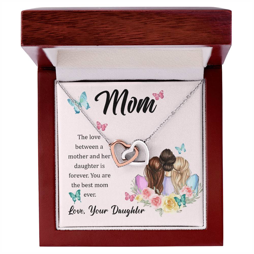 Mom Love Interlocking Hearts Necklace