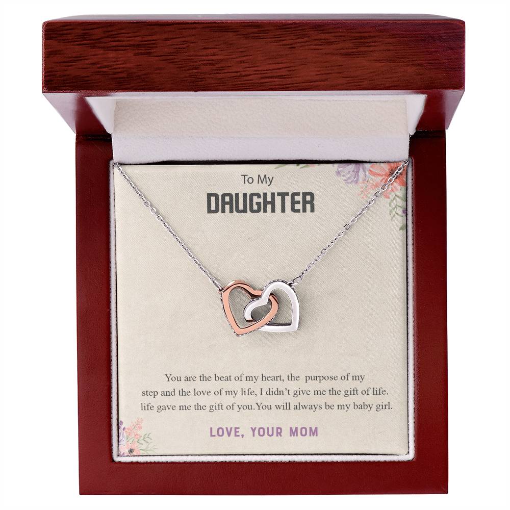 Gift For Daughter From Mom Daughter Mother Necklace Daughter Gift From Mom To My Daughter Daughters Birthday Unique Grown Up Daughter Interlocking Hearts Necklace