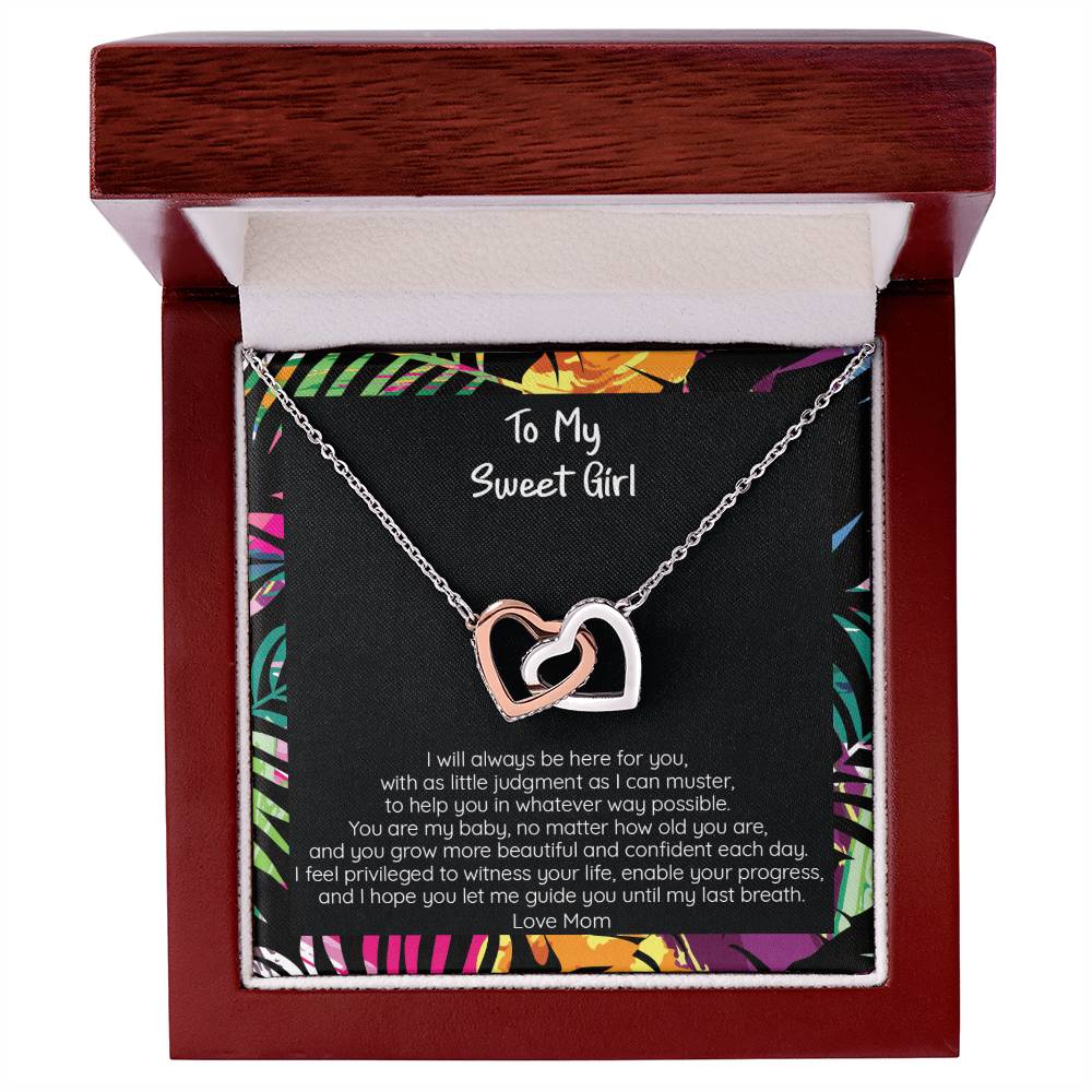 Gift Sweet Teen Girl - Locked Hearts Necklace Interlocking Hearts Necklace