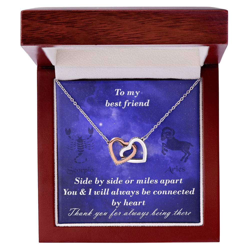 Scorpio To Aries Best Friend Interlocked Hearts Necklace Interlocking Hearts Necklace