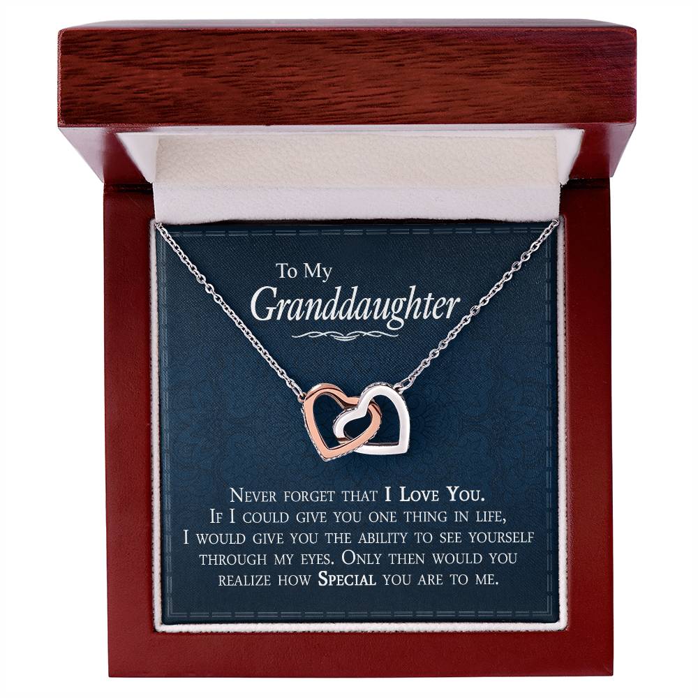 Perfect Gift For Granddaughter - How Special You Are To Me Interlocking Hearts Necklace