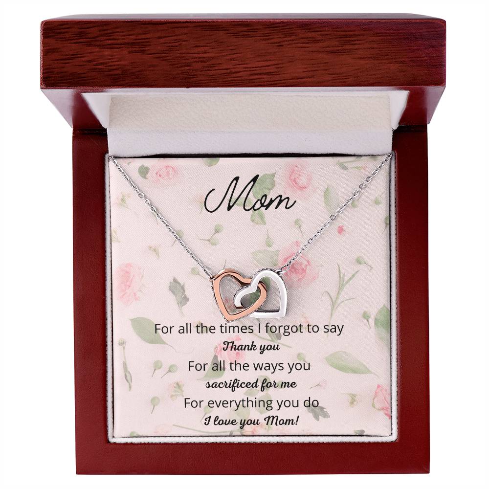 For All The Times I Forgot To Say Interlocking Hearts Necklace
