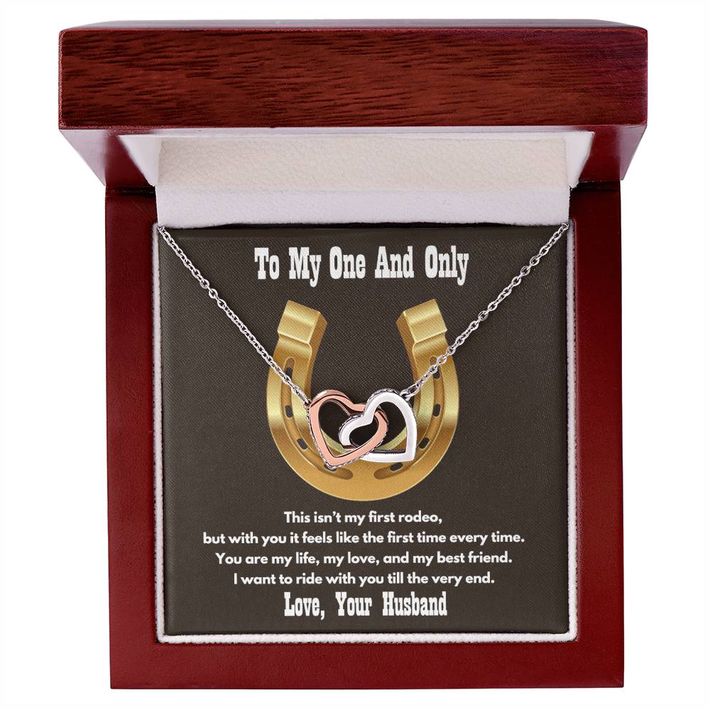 Rodeo Life Interlocking Hearts Necklace