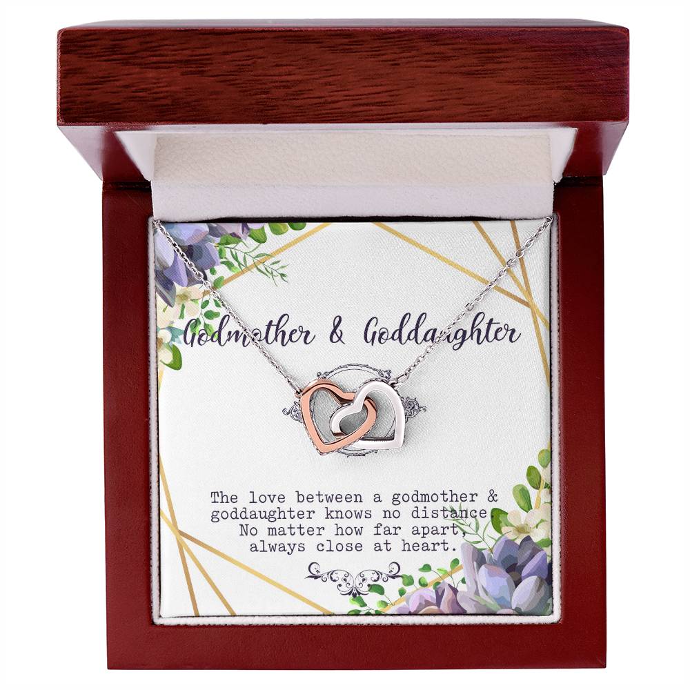 Godmother And Goddaughter Necklacegodmother & Goddaughter Gift Custom Godmother Necklaceinterlocking Hearts Necklace Gift For Godmother