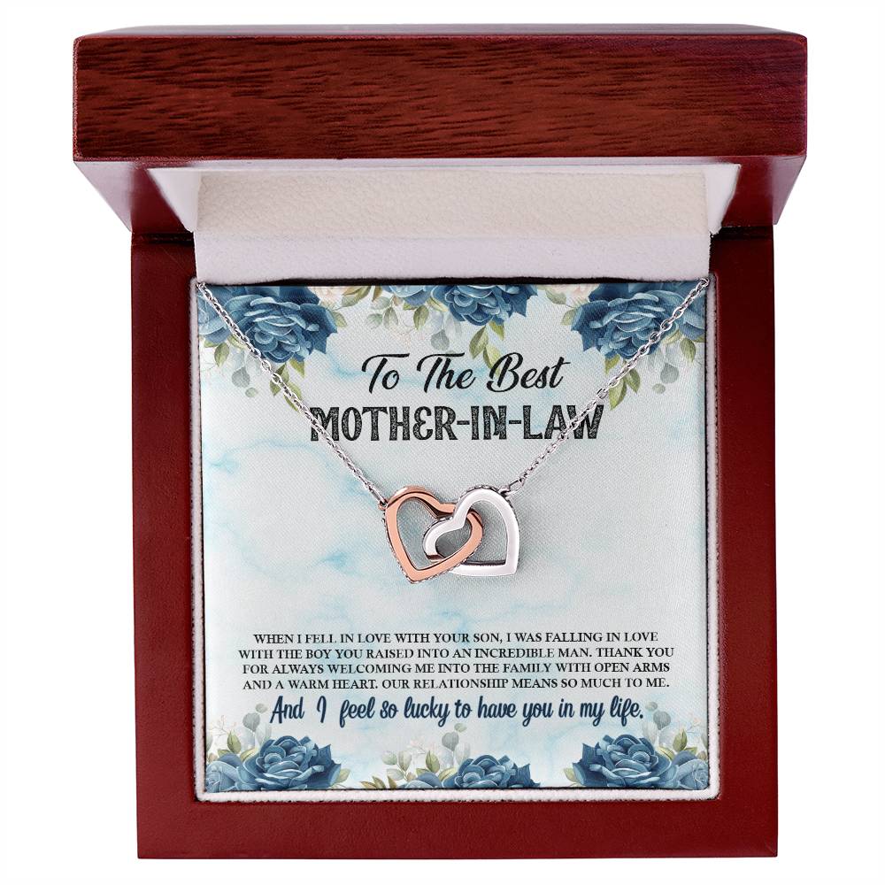 Interlocked Heart Neckless - For Mother In Law Interlocking Hearts Necklace