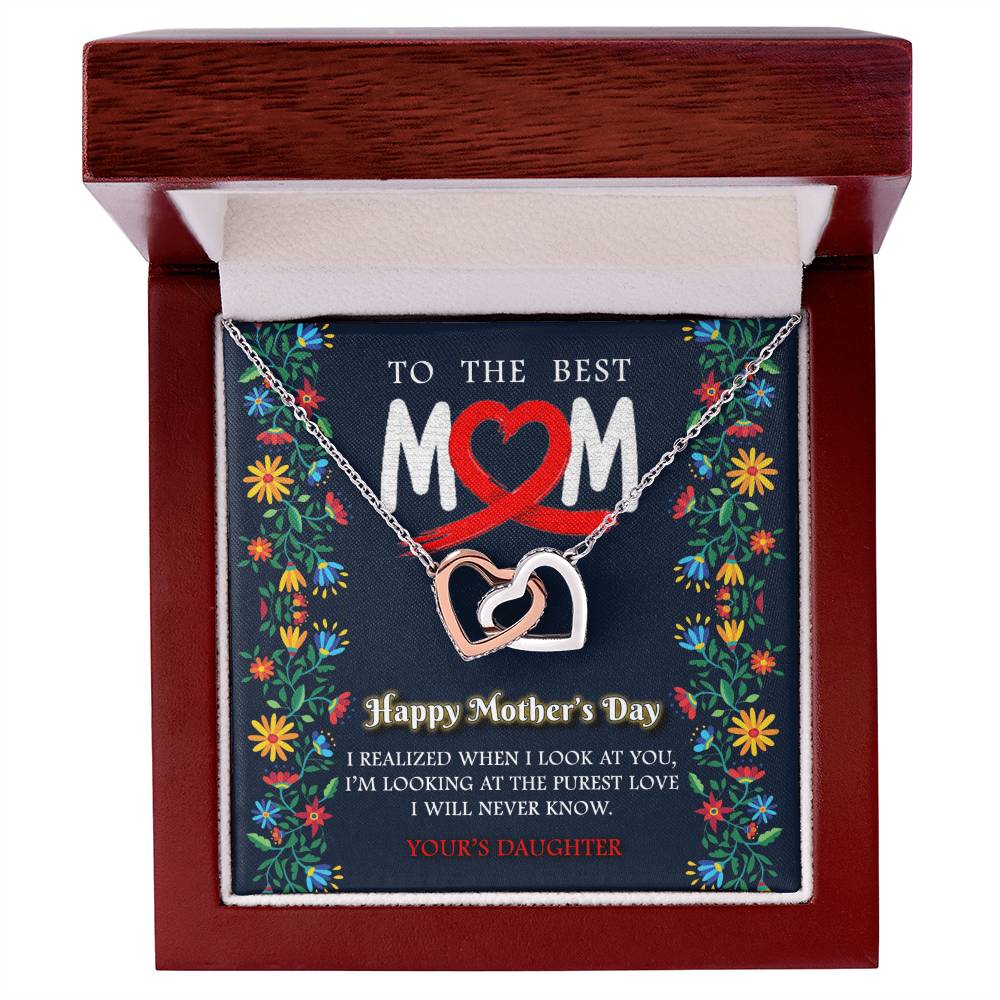 Mother'S Day Gift Interlocking Hearts Necklace