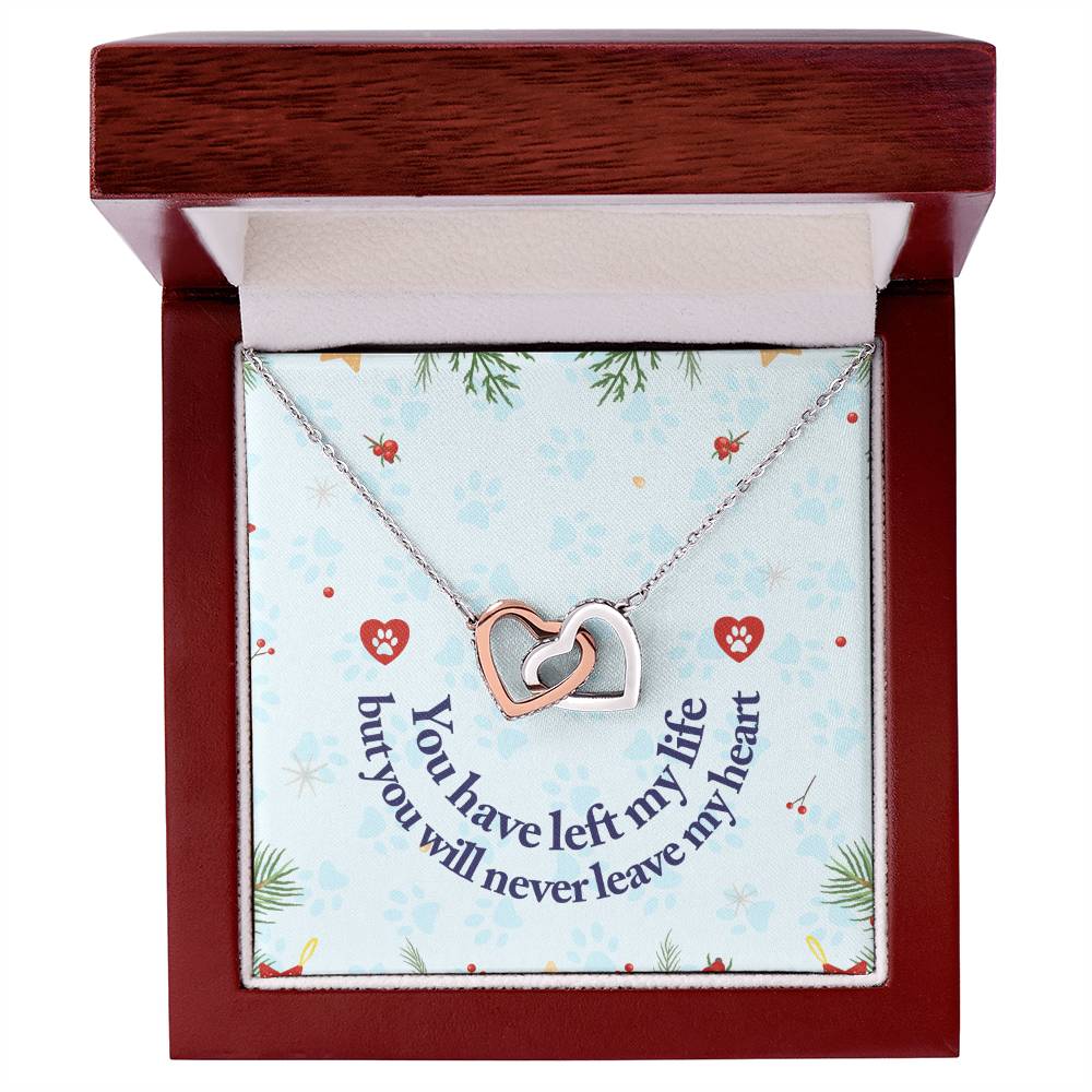 You Have Left My Life But You Will Never Leave My Heart - Interlocking Heart Necklace Interlocking Hearts Necklace