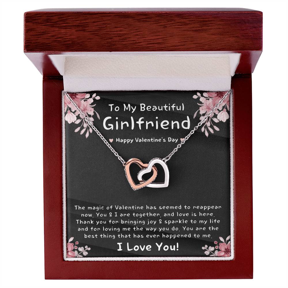 Valentine'S Day Gift For Girlfriend Girlfriend Gift Necklace Gift For Girlfriend Unique Valentine'S Day Gift For Her Jewelry Gift Interlocking Hearts Necklace