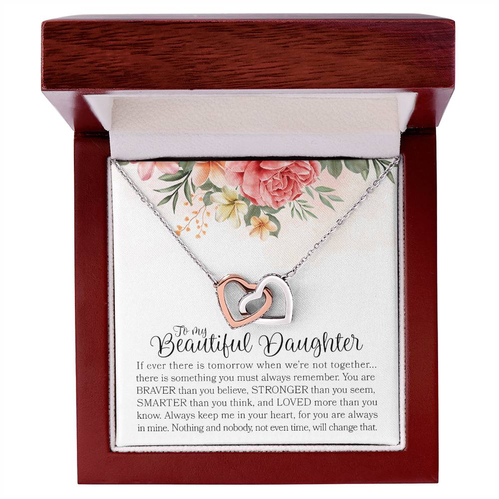 Interlocking Hearts - To Daughter Interlocking Hearts Necklace