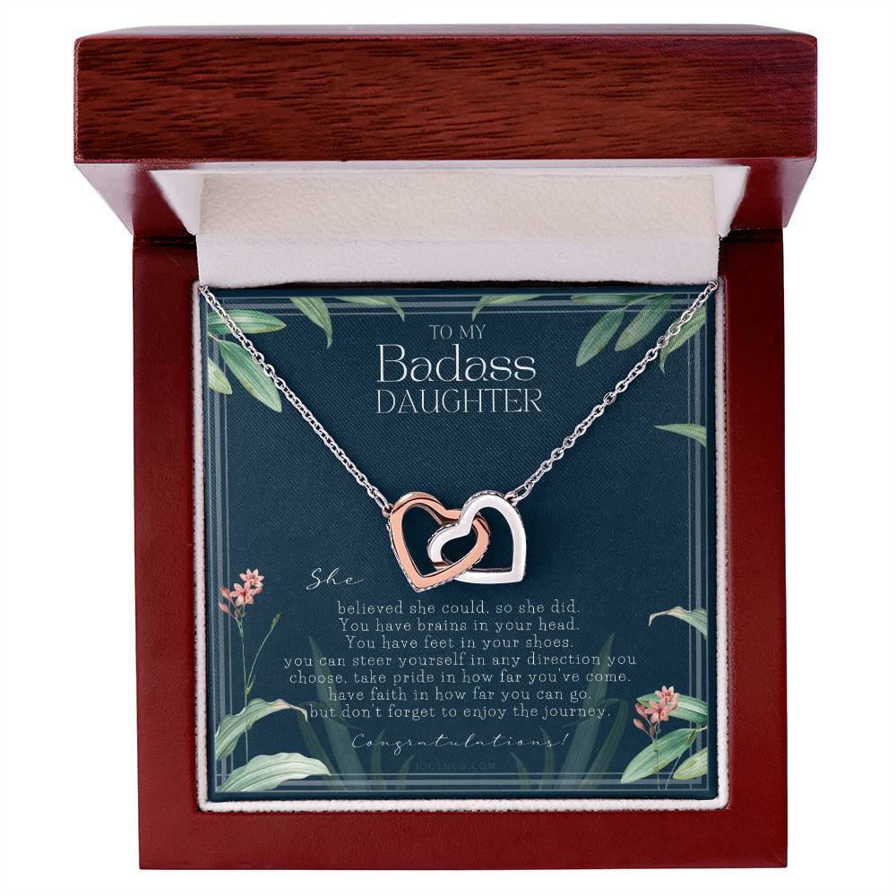 Graduation Gift Necklace For Daughter College Graduation Gift For Her High School Senior Graduation Mba Phd Master Class Of 2021 Interlocking Hearts Necklace