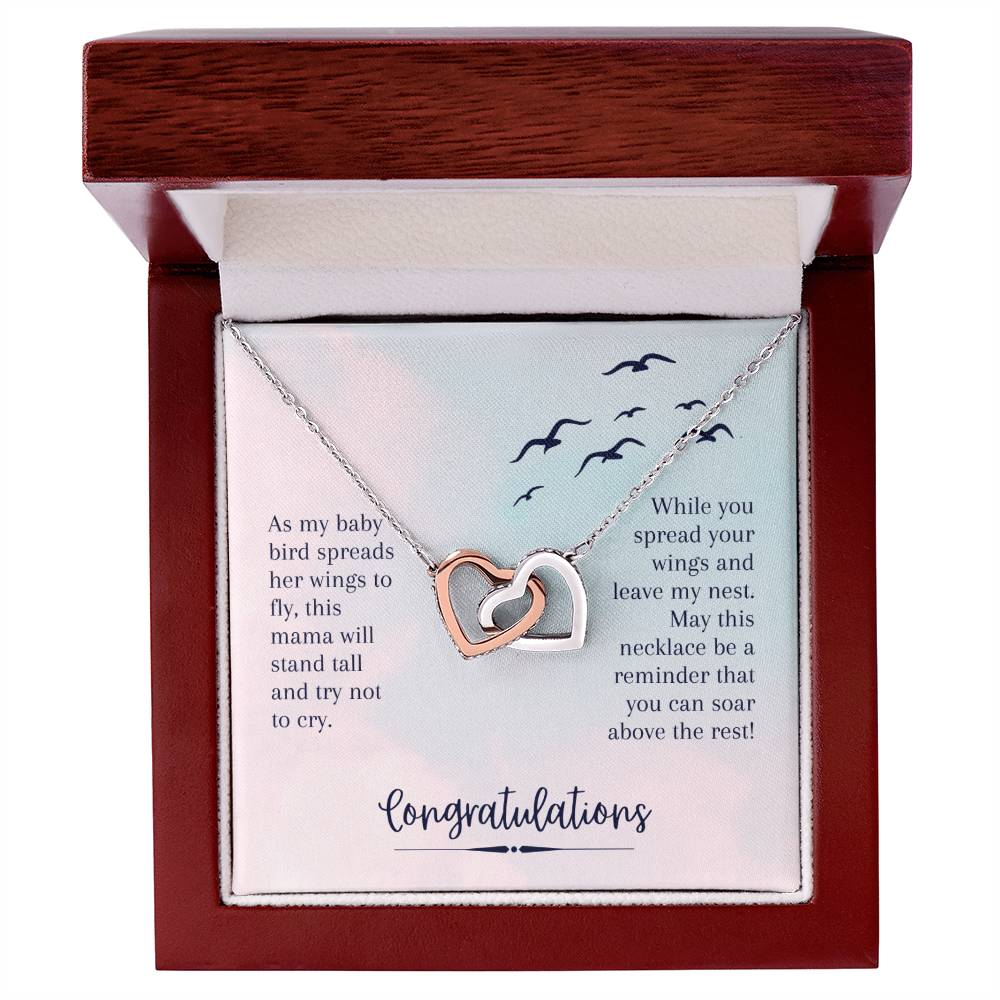 This Mama Will Stand Tall And Try Mot To Cry - Interlocking Heart Necklace Interlocking Hearts Necklace