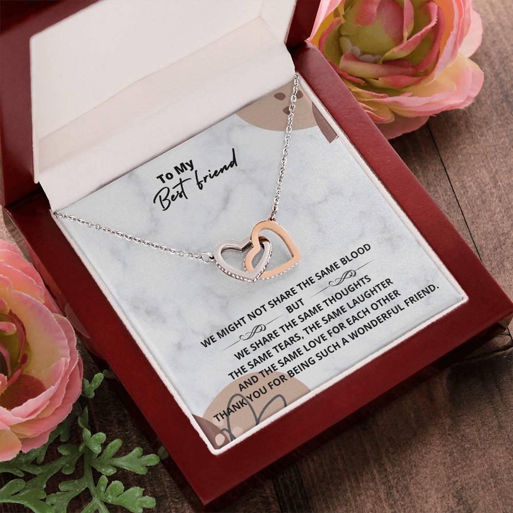 Wonderful Friend Necklace Interlocking Hearts Necklace