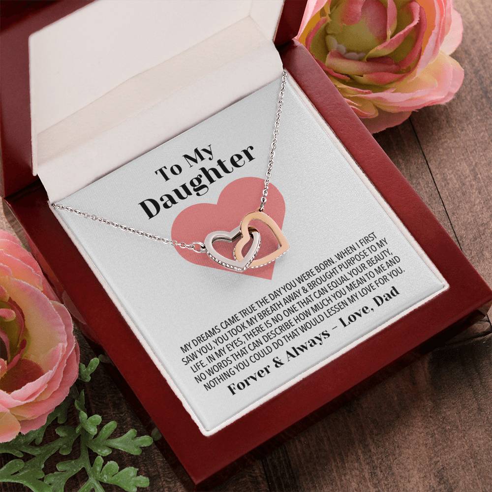 Daughter Of My Dreams Necklace Interlocking Hearts Necklace