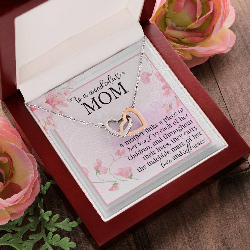 Interlocking Hearts Necklace For Mom A Mother Links A Piece Of Her Heart