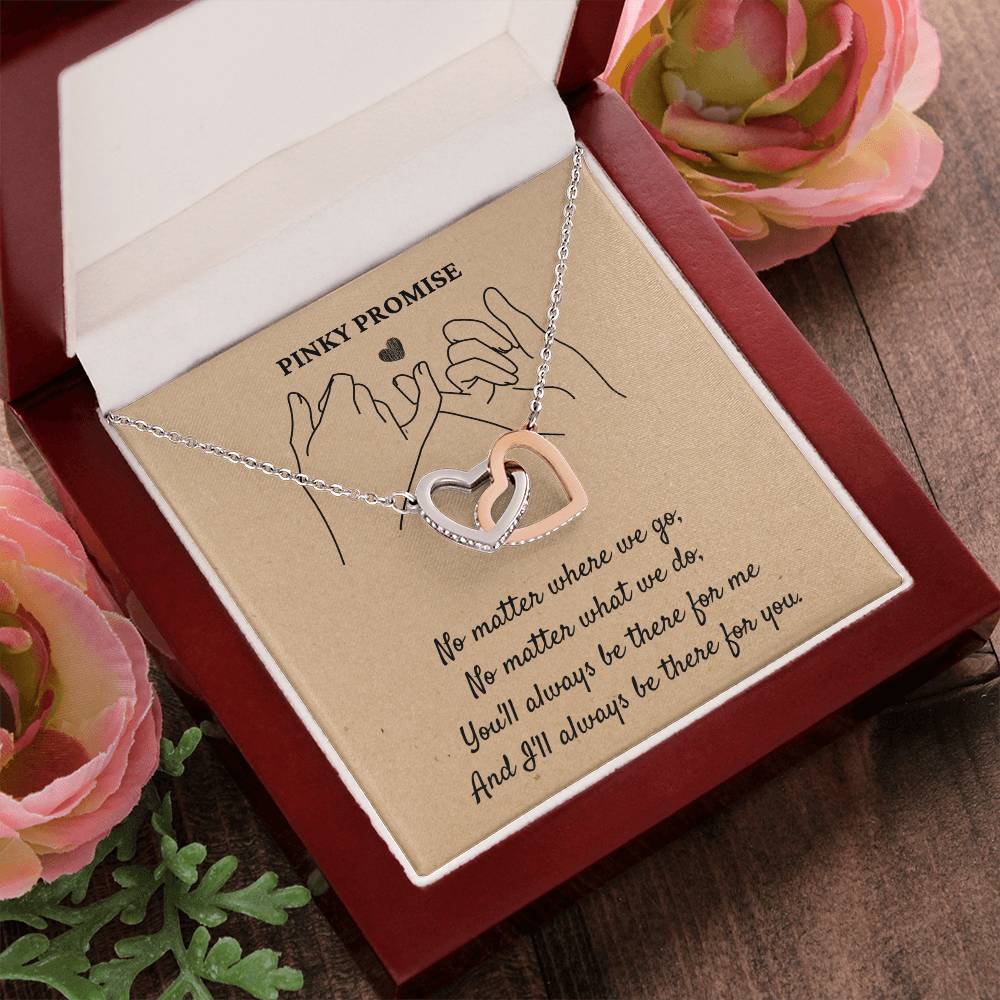 Pinky Promise - Interlocking Hearts Necklace